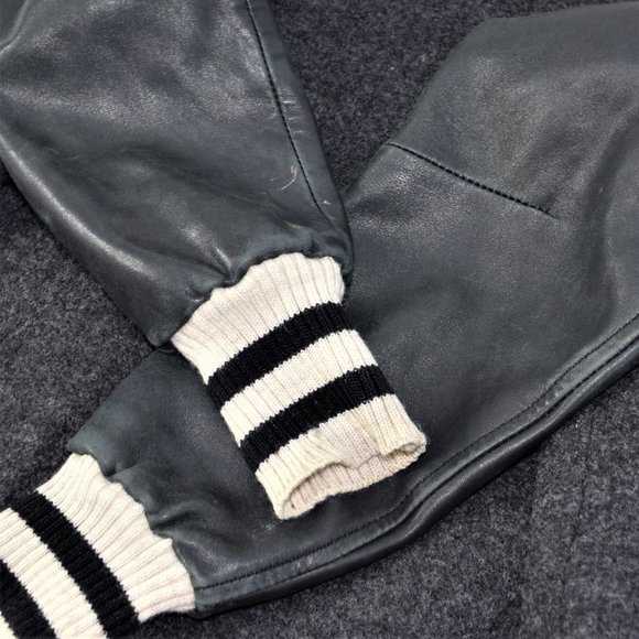 Isabel Marant Etoile Cypress Varsity Jacket Wool Leather Bomber Coat 36 M 6 - Picture 10 of 15